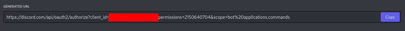Bot invite url