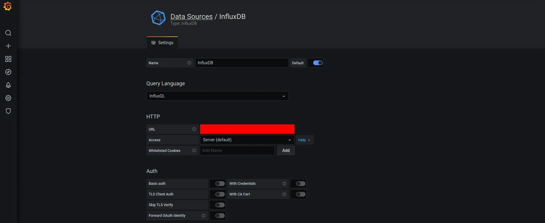 Grafana InfluxDB datasource