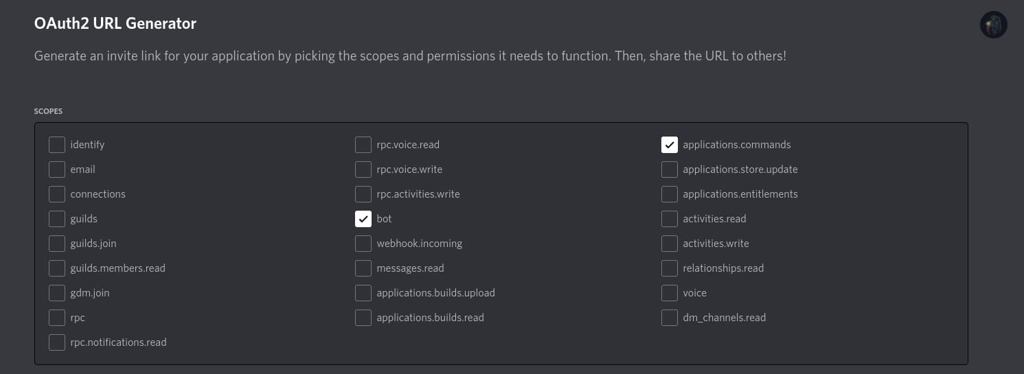 OAuth URL generator